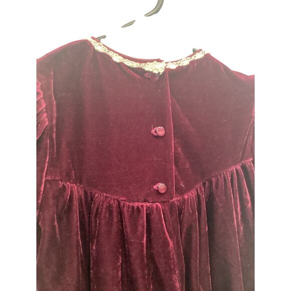 Vintage Chantilly Place Girls Dress Size 5 6 Cola Red Victorian Formal Christmas - Picture 11 of 13